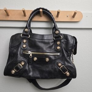 Balenciaga style leather bag